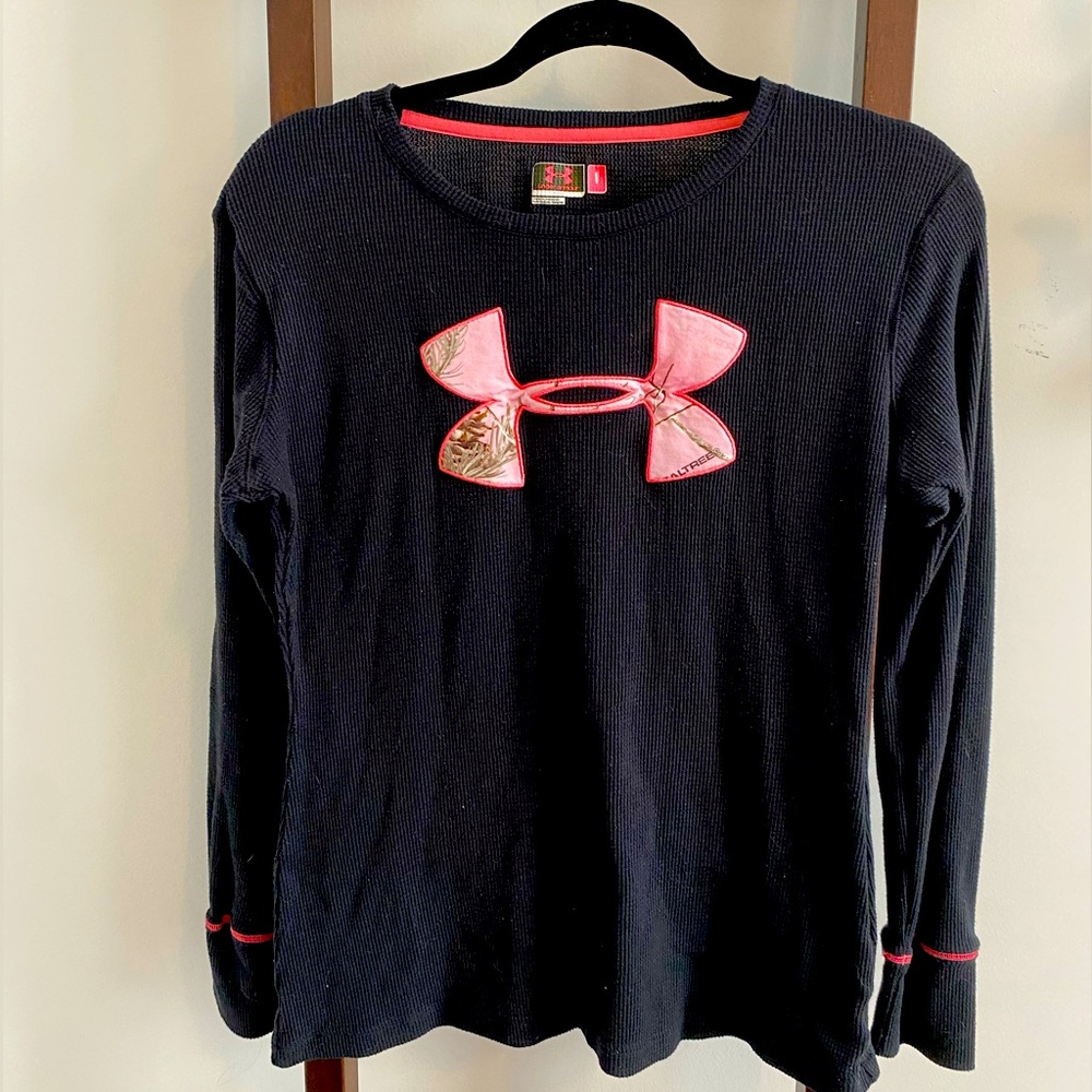 UNDER ARMOUR FITTED LONG SLEEVE WAFFLE SHIRT